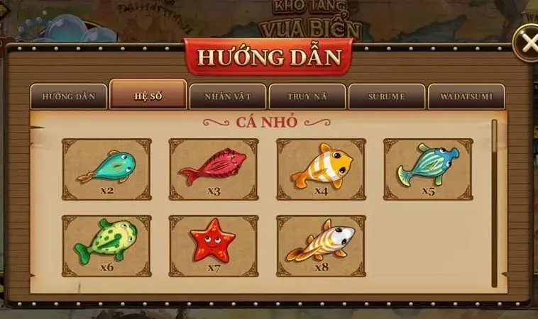 Bí Quyết Chinh Phục Bắn Cá Đại Hải Trình Tại F168: Hành Trình Săn Thưởng 2 Các loại cá trong game Bắn Cá Đại Hải Trình tại F168